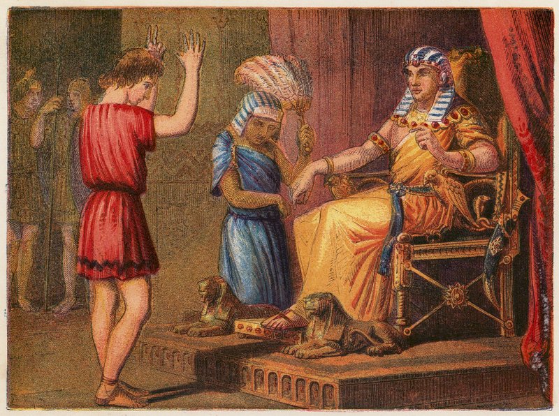 Joseph devant Pharaon - English School