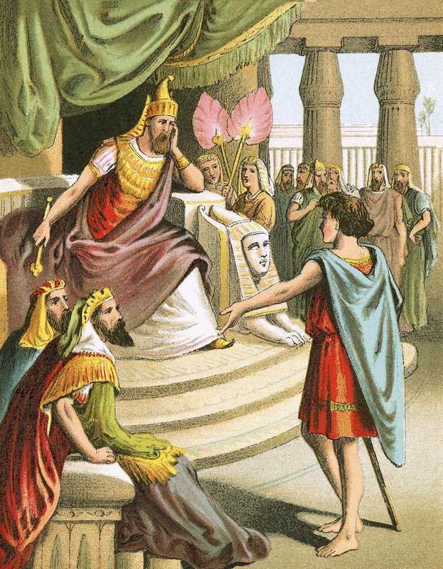 Joseph interprétant le rêve de Pharaon - English School