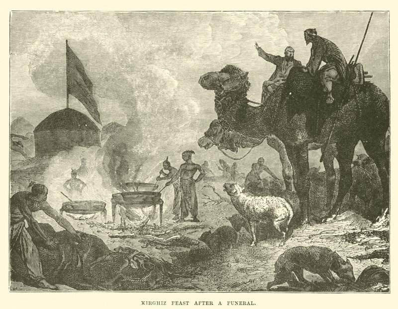 Fête kirghize après un enterrement - English School