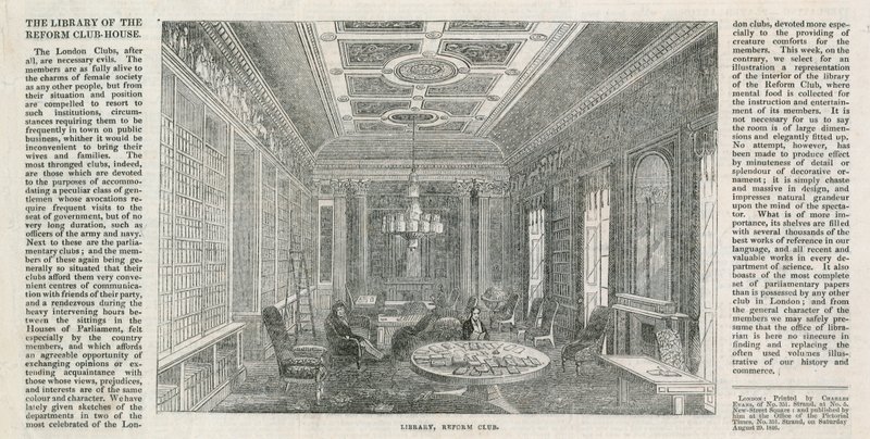 Bibliothèque, le Reform Club - English School