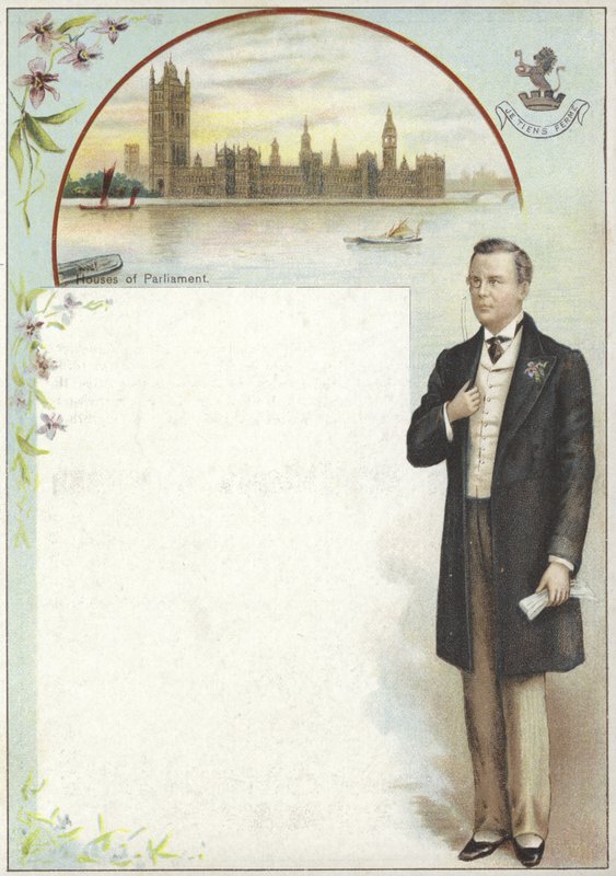 Carte Liebig représentant Joseph Chamberlain - English School