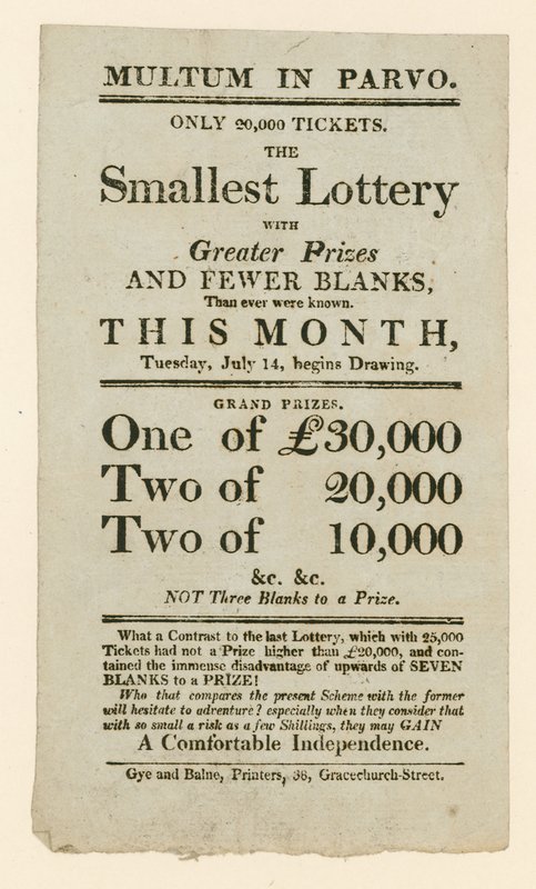Publicité de loterie - English School