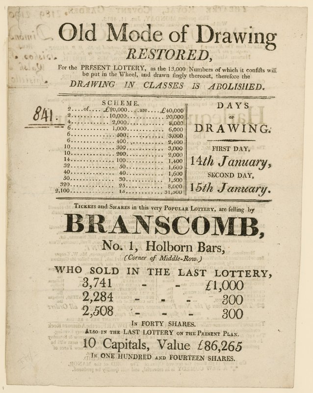 Publicité de loterie - English School
