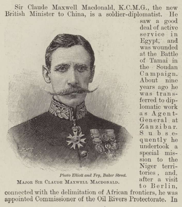 Major Sir Claude Maxwell Macdonald (gravure) - English School