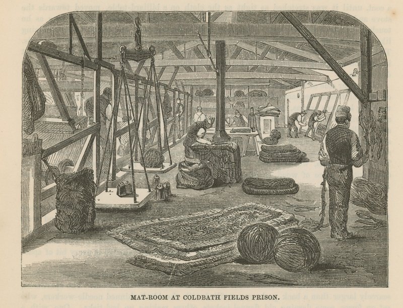 Salle de matelas à la prison de Coldbath Fields - English School