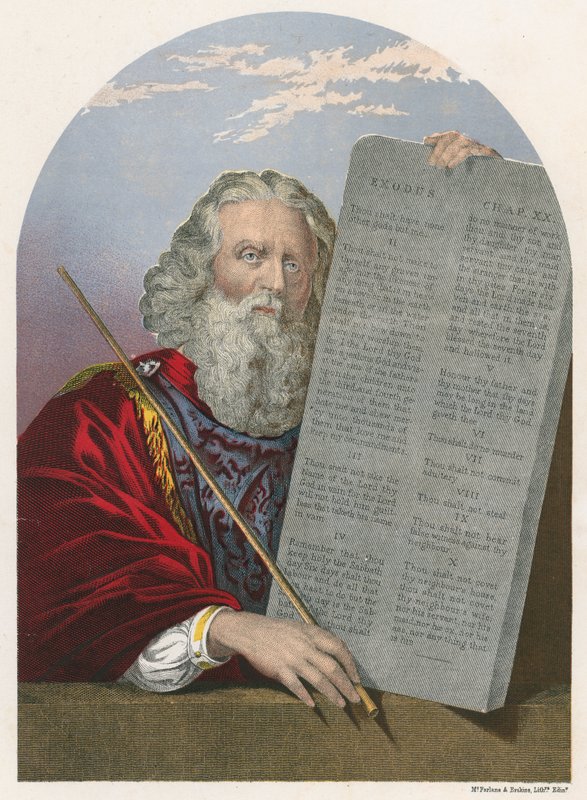 Moïse avec les Tables de la Loi - English School