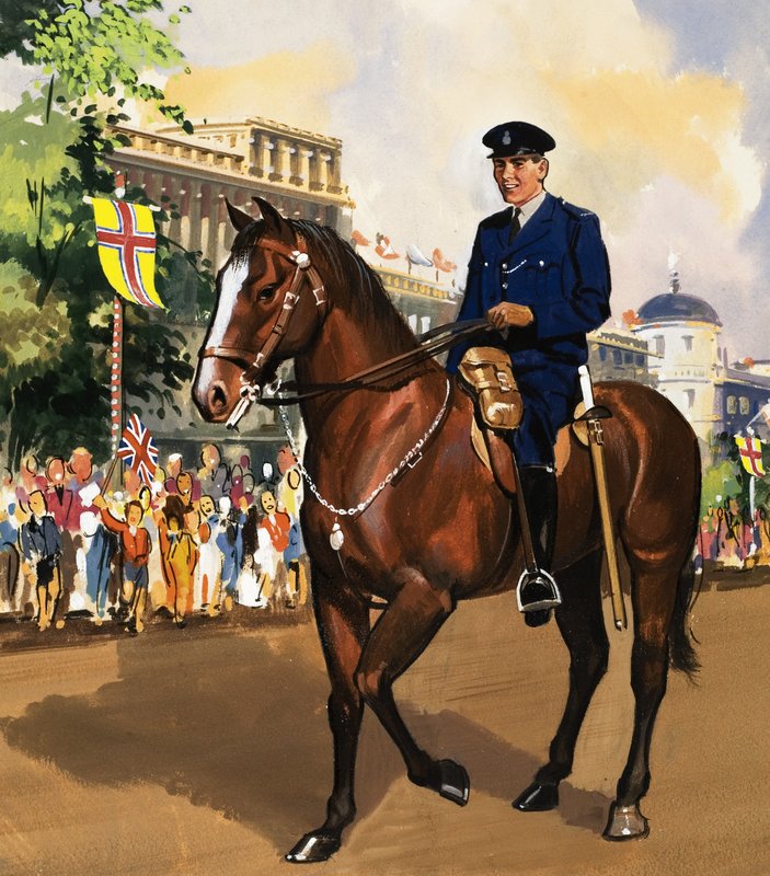 Policier à cheval - English School