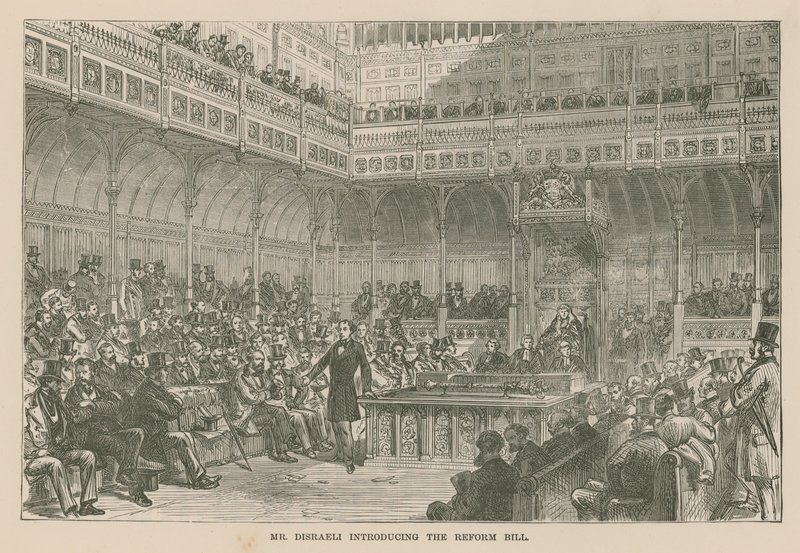 M. Disraeli introduisant le projet de loi de réforme - English School