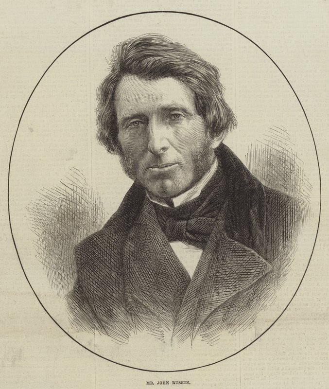 M. John Ruskin (gravure) - English School