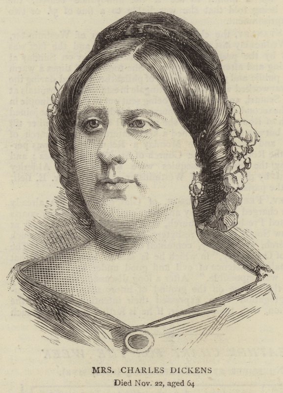 Mme Charles Dickens (gravure) - English School