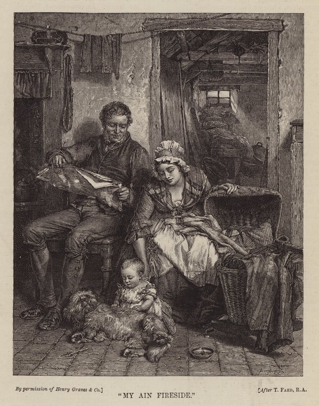Mon propre foyer (gravure) - English School
