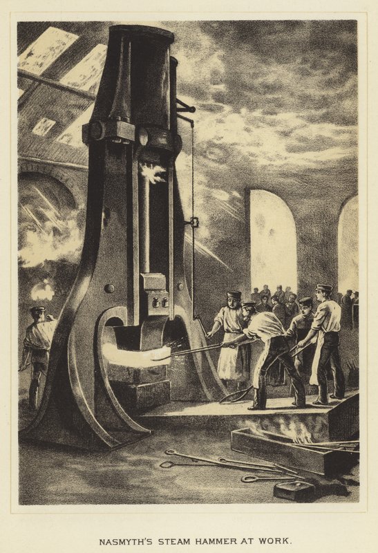 Marteau-pilon de Nasmyth en action - English School