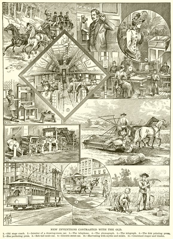 Nouvelles inventions contrastées avec les anciennes - English School