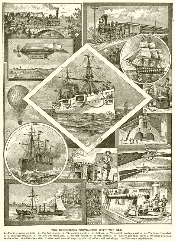 Nouvelles inventions contrastées avec les anciennes - English School