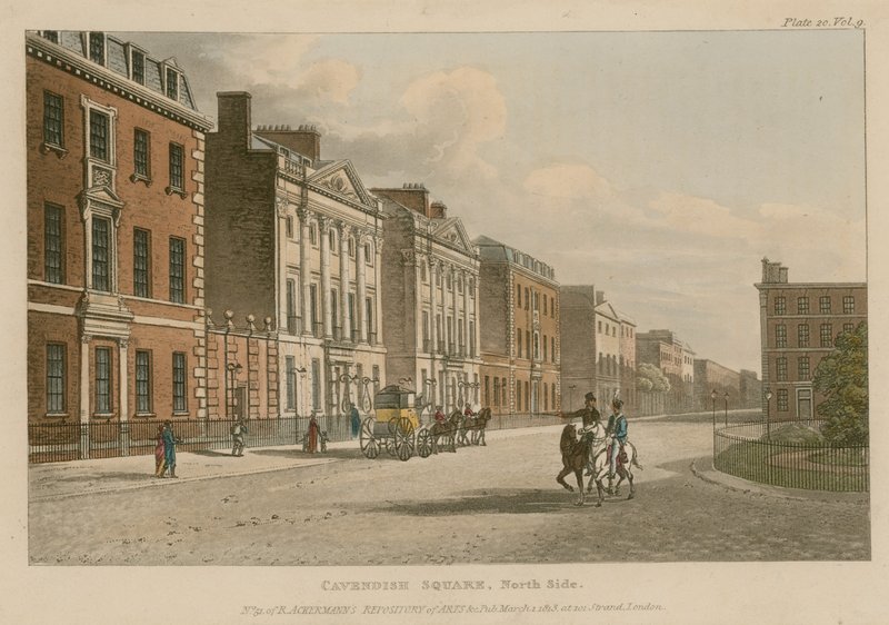 Côté nord de Cavendish Square, Londres - English School