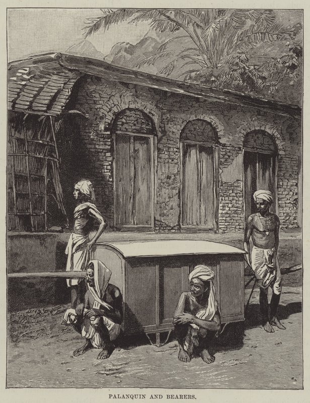 Palanquin et porteurs - English School