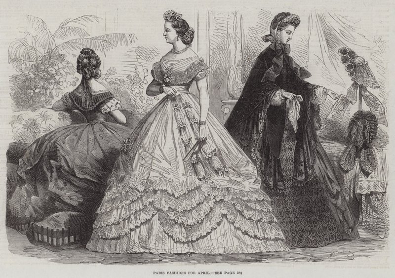 Modes de Paris pour avril (gravure) - English School