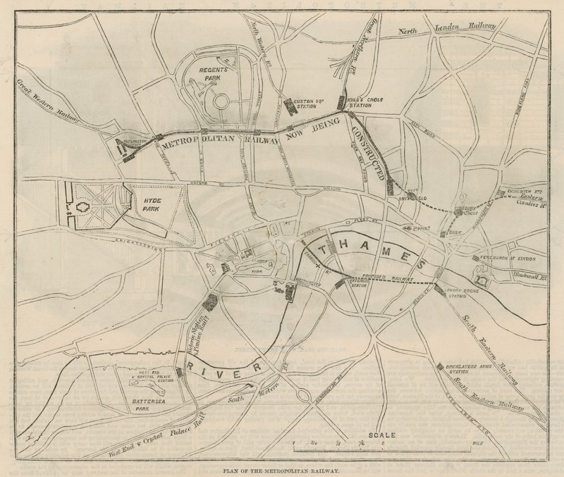 Plan du Chemin de Fer Métropolitain - English School