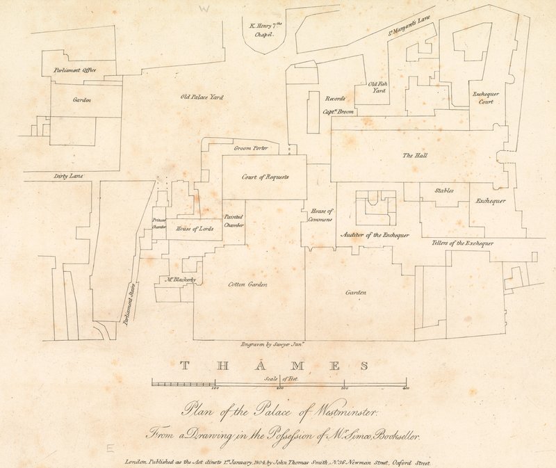 Plan du palais de Westminster, Londres - English School