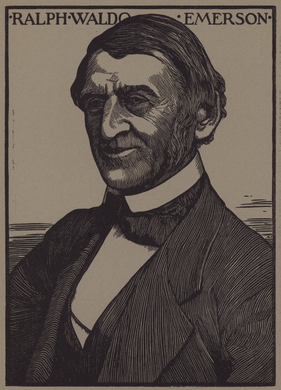 Portrait de Ralph Waldo Emerson - English School