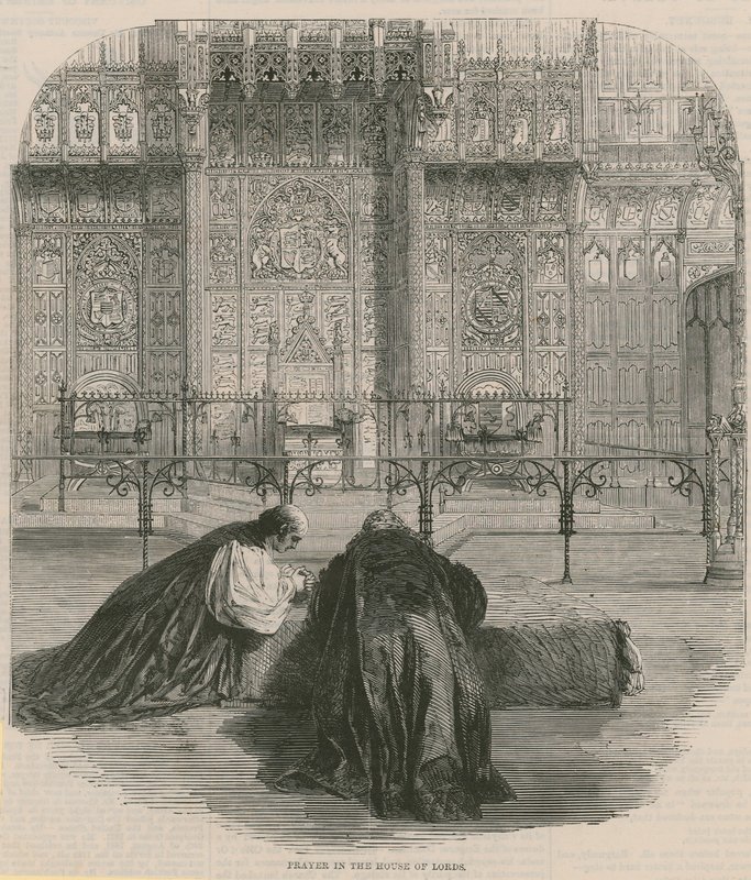 Prière à la Chambre des Lords - English School