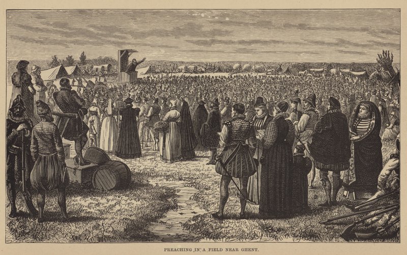 Prédication dans un champ près de Gand - English School