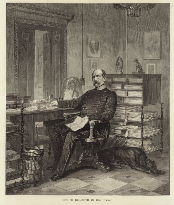 Le prince Bismarck dans son étude - English School