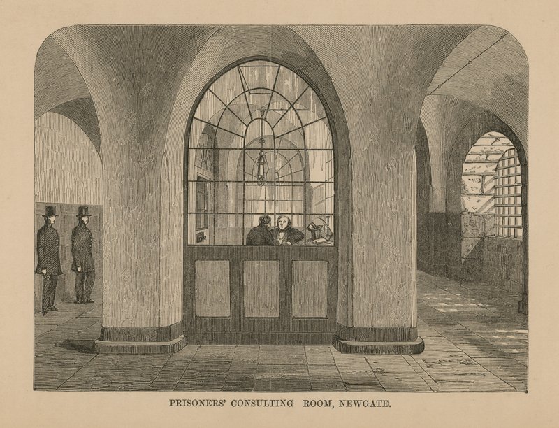 Salle de consultation des prisonniers à Newgate - English School