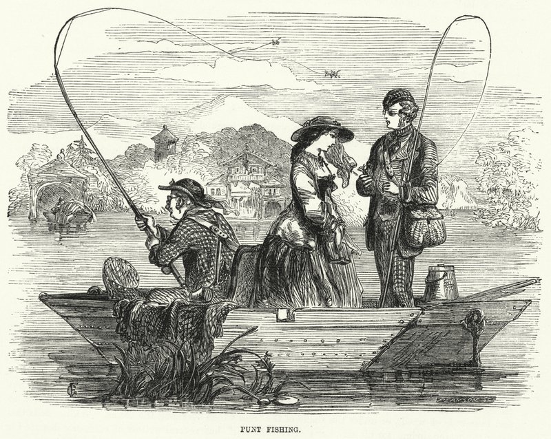 Pêche en barque (gravure) - English School