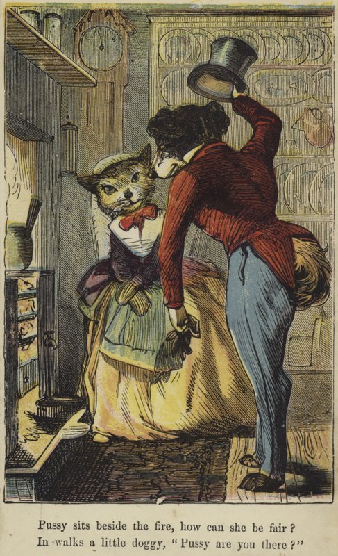 Le chat est assis près du feu - English School