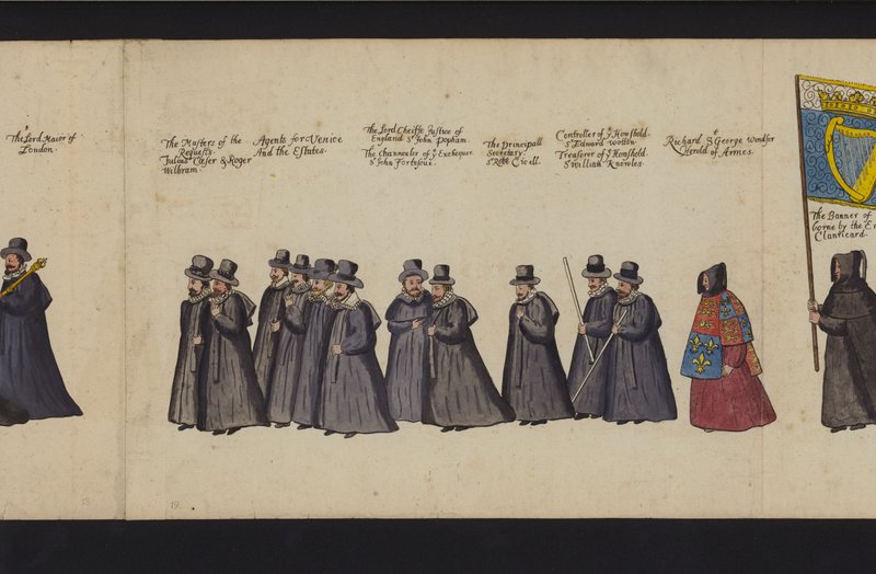 Procession funéraire de la reine Elizabeth I - English School