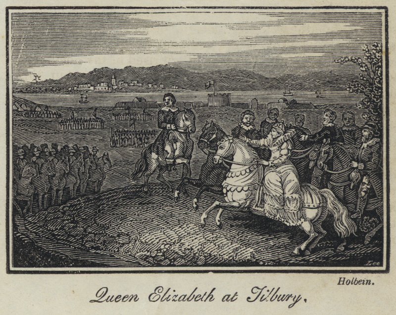 La reine Élisabeth à Tilbury - English School