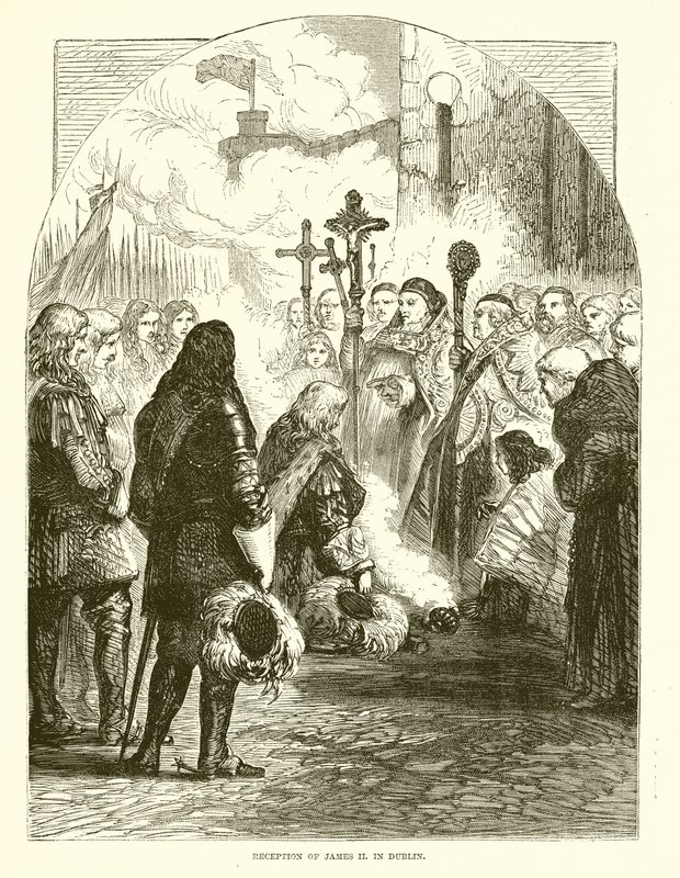 Réception de Jacques II à Dublin - English School
