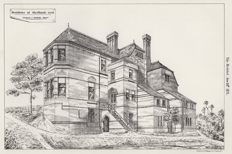 Résidence à Shortlands, Kent (gravure) - English School