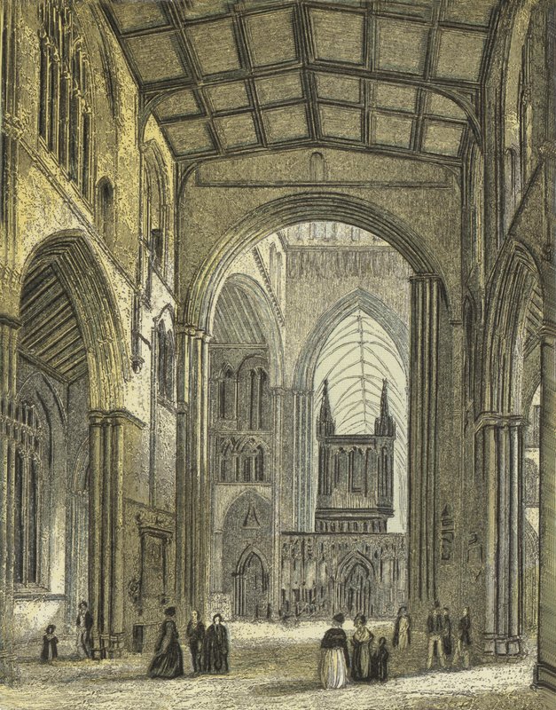 Cathédrale de Ripon, vue de la nef - English School