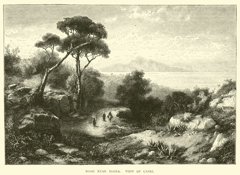 Route près de Massa, vue de Capri - English School