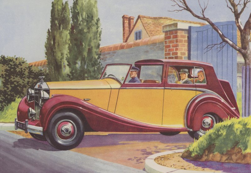 Rolls-Royce (lithographie en couleur) - English School