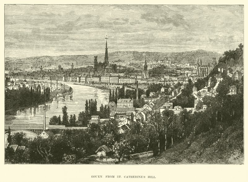 Rouen depuis la colline de Sainte-Catherine - English School