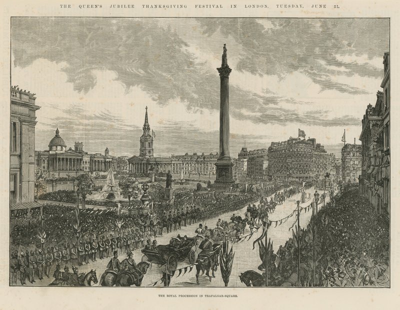 Procession royale à Trafalgar Square - English School