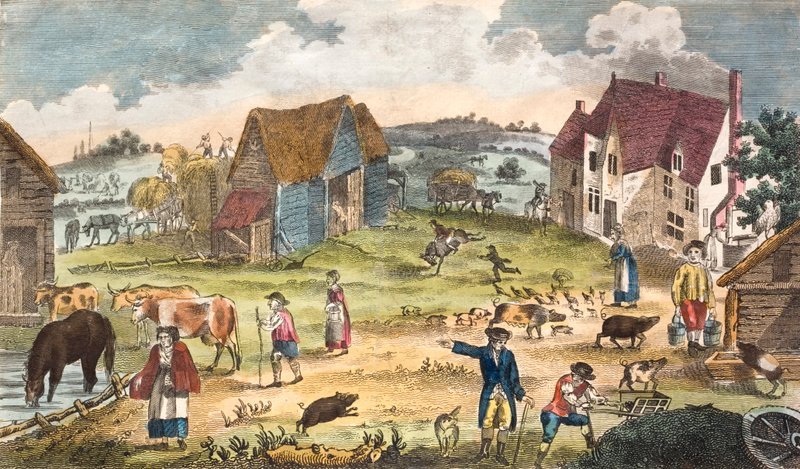 Scène de ferme rustique - English School