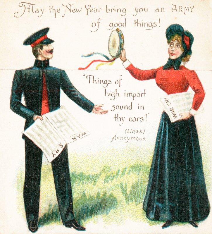 Armée du Salut, carte de Nouvel An - English School