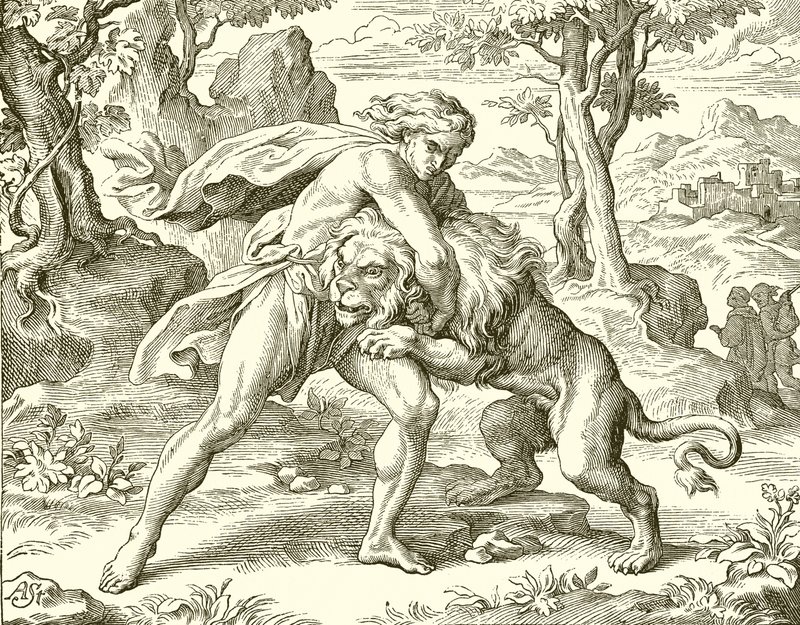 Samson et le lion - English School