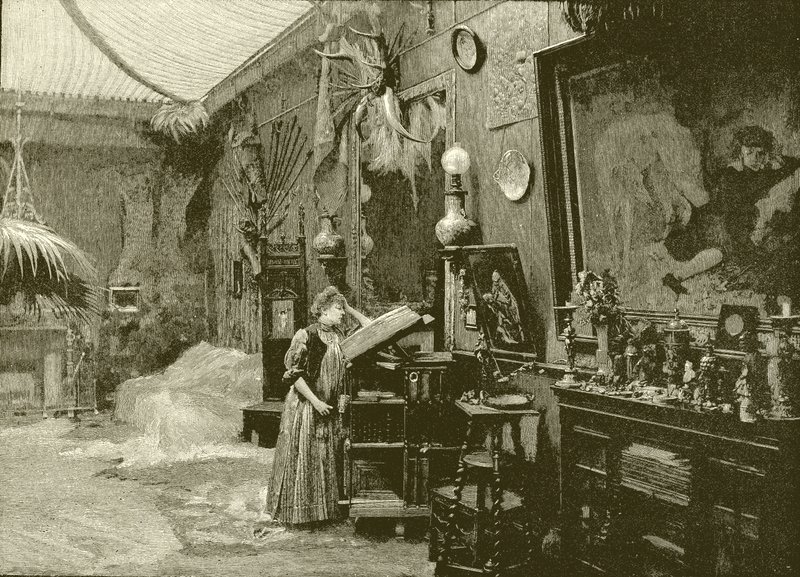 Sarah Bernhardt dans son studio - English School
