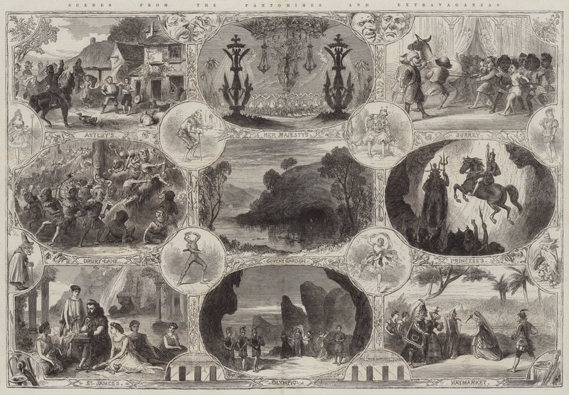 Scènes des pantomimes et extravagances - English School