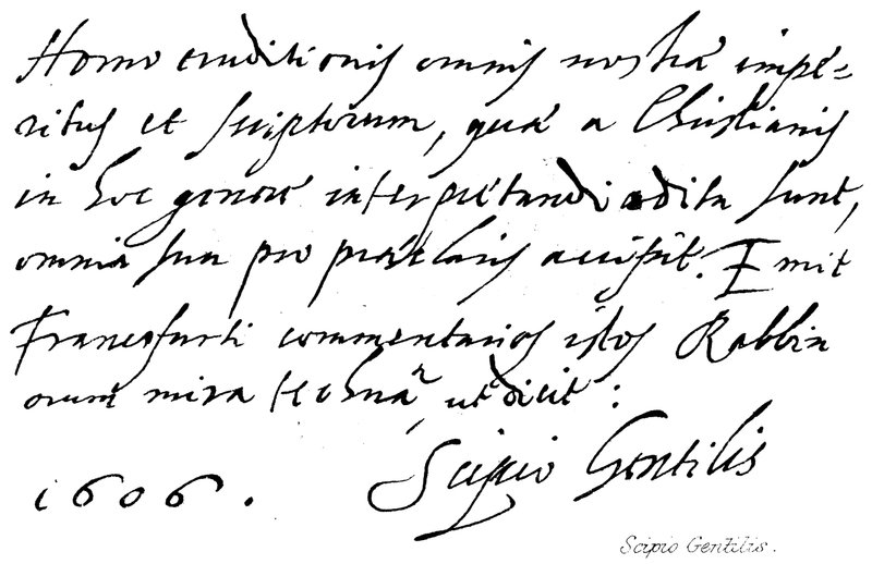 Scipio Gentilis - English School
