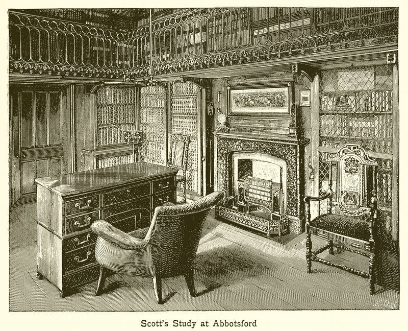 Le bureau de Scott à Abbotsford - English School
