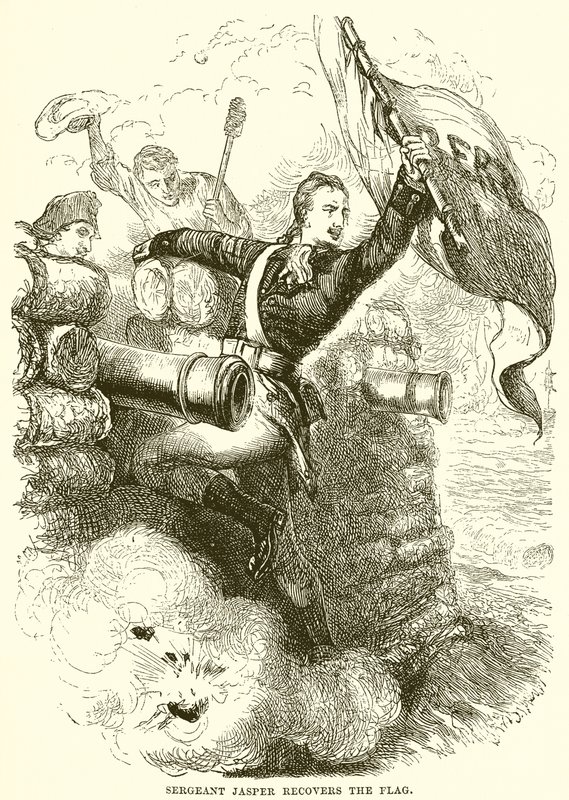 Le sergent Jasper récupère le drapeau - English School