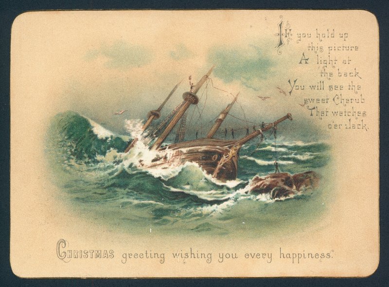 Naufrage, Carte de Noël - English School