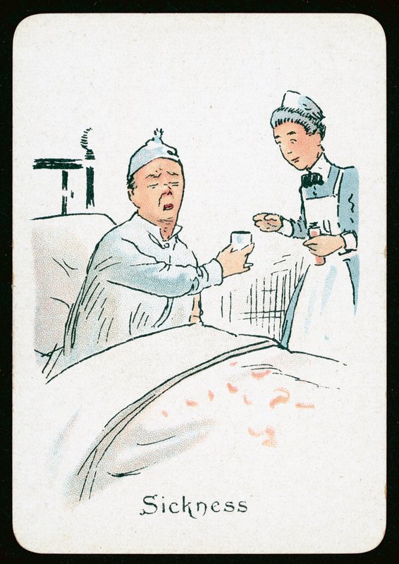 Maladie (lithographie en couleur) - English School