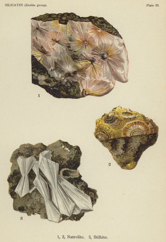 Silicates (groupe zéolite), natrolite, stilbite - English School